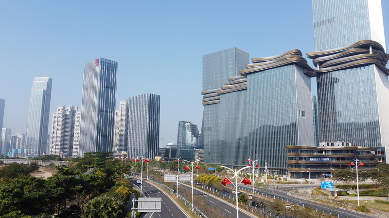 2024年1月1日，廣東珠海，橫琴粵澳深度合作區(qū)樓群。